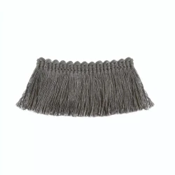 Linen Fringe - Charcoal