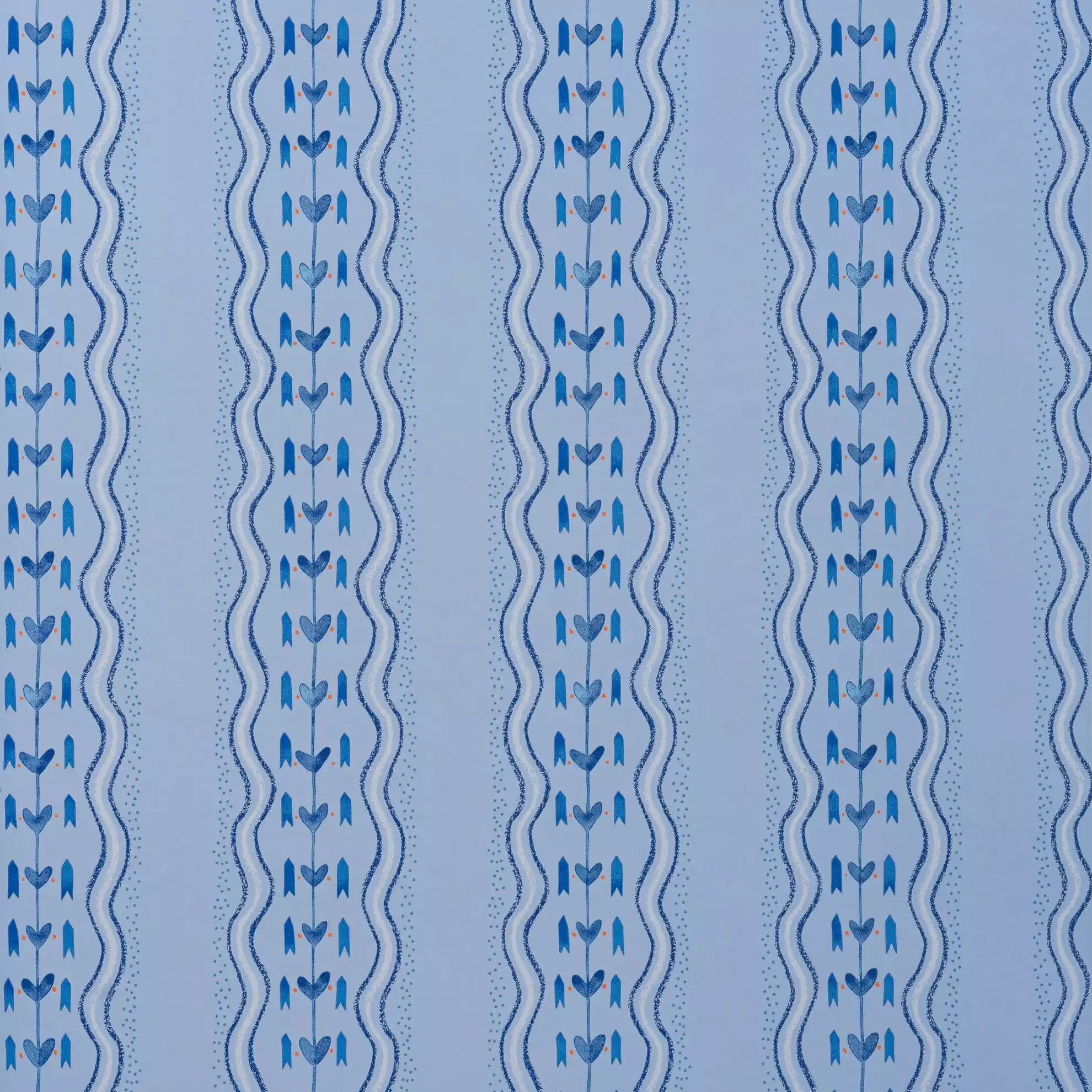 Hearty Wallpaper - Sky Blue