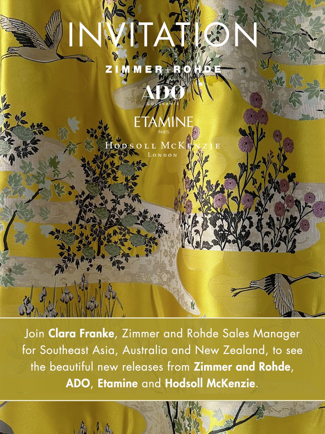 Next week we're welcoming Clara from Zimmer + Rohde